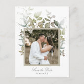 紅葉の結婚写真は日付を保存 ポストカード (正面)