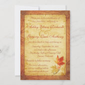 紅葉の結婚式招待状バージョン3 招待状 (裏面)