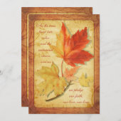 紅葉の結婚式招待状バージョン3 招待状 (正面/裏面)