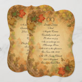 紅葉の結婚式招待状 招待状 (正面/裏面)