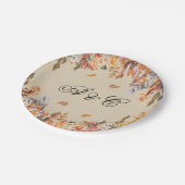 紅葉の結婚披露宴の紙皿 ペーパープレート (アングル)