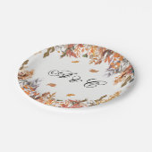 紅葉の結婚披露宴の紙皿 ペーパープレート (アングル)