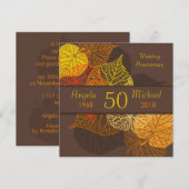 紅葉の結婚記念日 招待状 (正面/裏面)