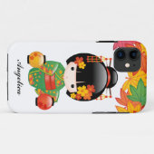 紅葉の緑の着物のこけし人形 Case-Mate iPhoneケース (裏面(横))