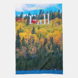 紅葉の美しい秋 キッチンタオル