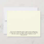 紅葉の聖書の詩の悔やみや弔慰カード カード (裏面)