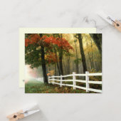 紅葉の聖書の詩の悔やみや弔慰カード カード (正面/裏面インサイチュ)