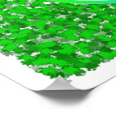 紅葉の背景に描かれる可愛いレインボーパンダ ポスター (角)