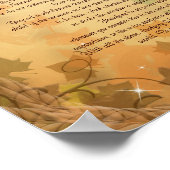 紅葉の背景にDesiderata散文 ポスター (角)