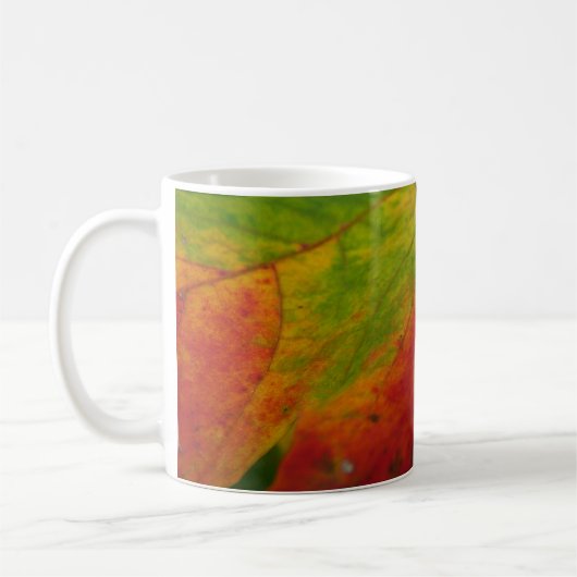 紅葉の色彩 秋の自然写真 コーヒーマグカップ (左)