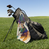 紅葉の色王室の付 ゴルフタオル (グリーン)