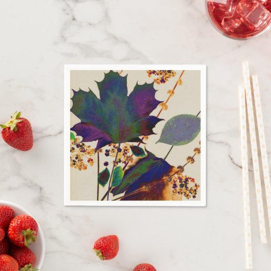 紅葉の色王室の付 スタンダードカクテルナプキン (インサイチュ)