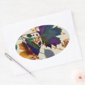 紅葉の色王室の付 楕円形シール (封筒)