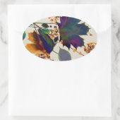 紅葉の色王室の付 楕円形シール (バッグ)