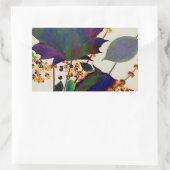 紅葉の色王室の付 長方形シール (バッグ)