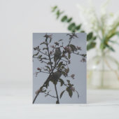 紅葉の花と木の雀のDIYポストカード シーズンポストカード (スタンド正面)