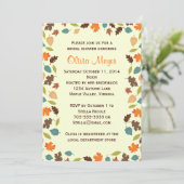 紅葉の花嫁のウェディングシャワーの招待状 招待状 (スタンド正面)