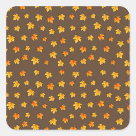 紅葉の葉っぱ スクエアシール