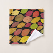 紅葉の葉アクリルカラフルアートワーク| バスタオルセット (ウォッシュタオル)