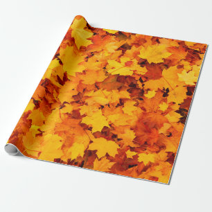 紅葉の葉紅葉 ラッピングペーパー