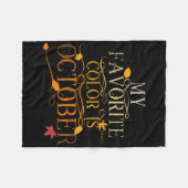 紅葉の葉Oct私のお気に入りの色はOctob フリースブランケット (正面(横))