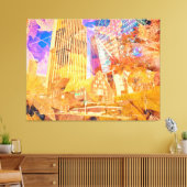 紅葉の街並み抽象芸術 キャンバスプリント (インサイチュ (リビング))