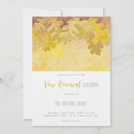 紅葉の誓い更新 招待状 (正面)