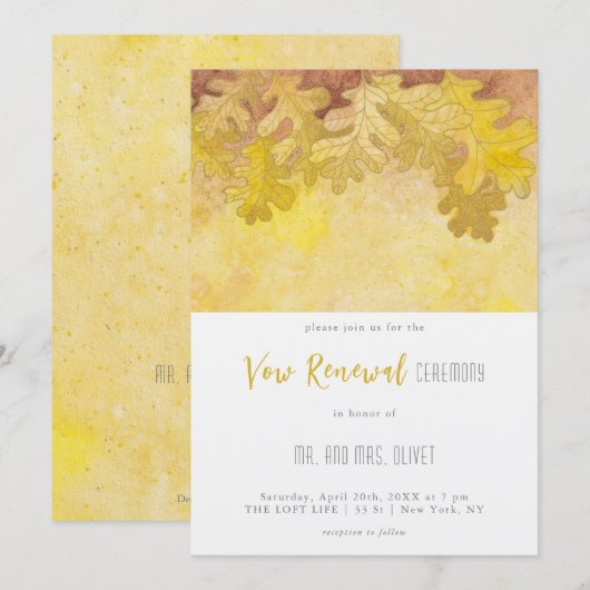 紅葉の誓い更新 招待状 (正面/裏面)