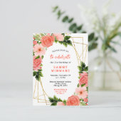 紅葉の誕生会コーラルレッドローゼス ポストカード (スタンド正面)