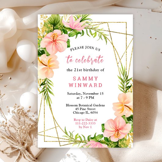 紅葉の誕生日パーティーが開催されるトロピカルジャングル 招待状