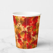 紅葉の豊富な色のオレンジ結婚レッド 紙コップ (右)