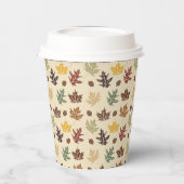 紅葉の豊富な色のクリームブラウン結婚ズ 紙コップ (左)