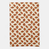 紅葉の赤い葉のパターン（任意の色） キッチンタオル (縦)