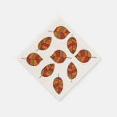 紅葉の赤い葉のパターン（任意の色） スタンダードカクテルナプキン (角)