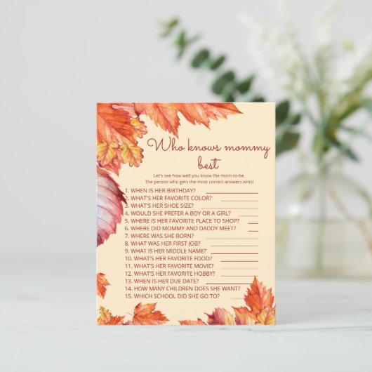 紅葉の赤ちゃんシャワー誰がママのゲームを知っ最高のている (スタンド正面)