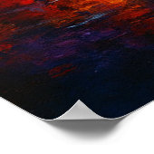 紅葉の輝き - 燃えるような森の夕焼け ポスター (角)