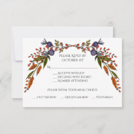 紅葉の返信カード 出欠カード