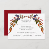 紅葉の返信カード 出欠カード (正面/裏面)