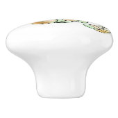 紅葉の陶磁器のノブ セラミックノブ (側面)