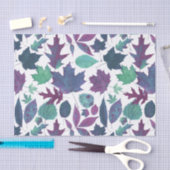 紅葉の青い紫色のターコイズ 薄葉紙 (クラフト)