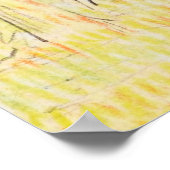 紅葉の風景のスケッチアート ポスター (角)