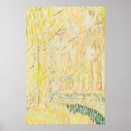 紅葉の風景のスケッチアート ポスター