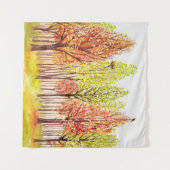 紅葉の風景 タペストリー (正面(横))