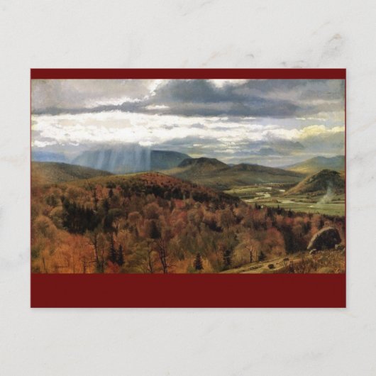 紅葉の風景、バーモント州シェルバーン ポストカード (正面)