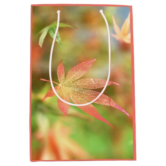 紅葉の飾り袋 ミディアムペーパーバッグ (正面)