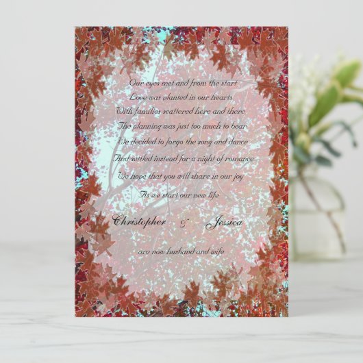 紅葉の駆け落ちの発表 案内状 (スタンド正面)