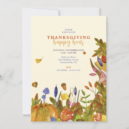 紅葉の鮮やかさ 招待状 (正面)