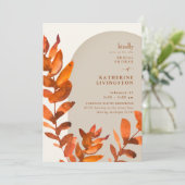 紅葉の鮮やかな結婚前お披露目パーティー 招待状 (スタンド正面)