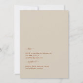 紅葉の鮮やかな結婚前お披露目パーティー 招待状 (裏面)