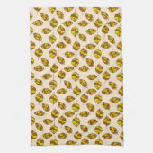 紅葉の黄色のリーフパターン キッチンタオル (縦)